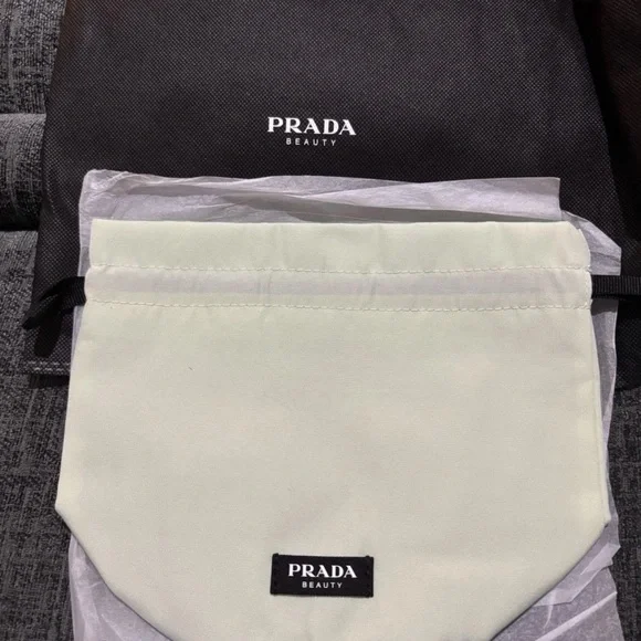 Prada Beauty Pouch Drawstring Light Green Dust Bag . - Picture 11 of 13